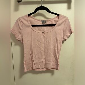 XL pink crop top
